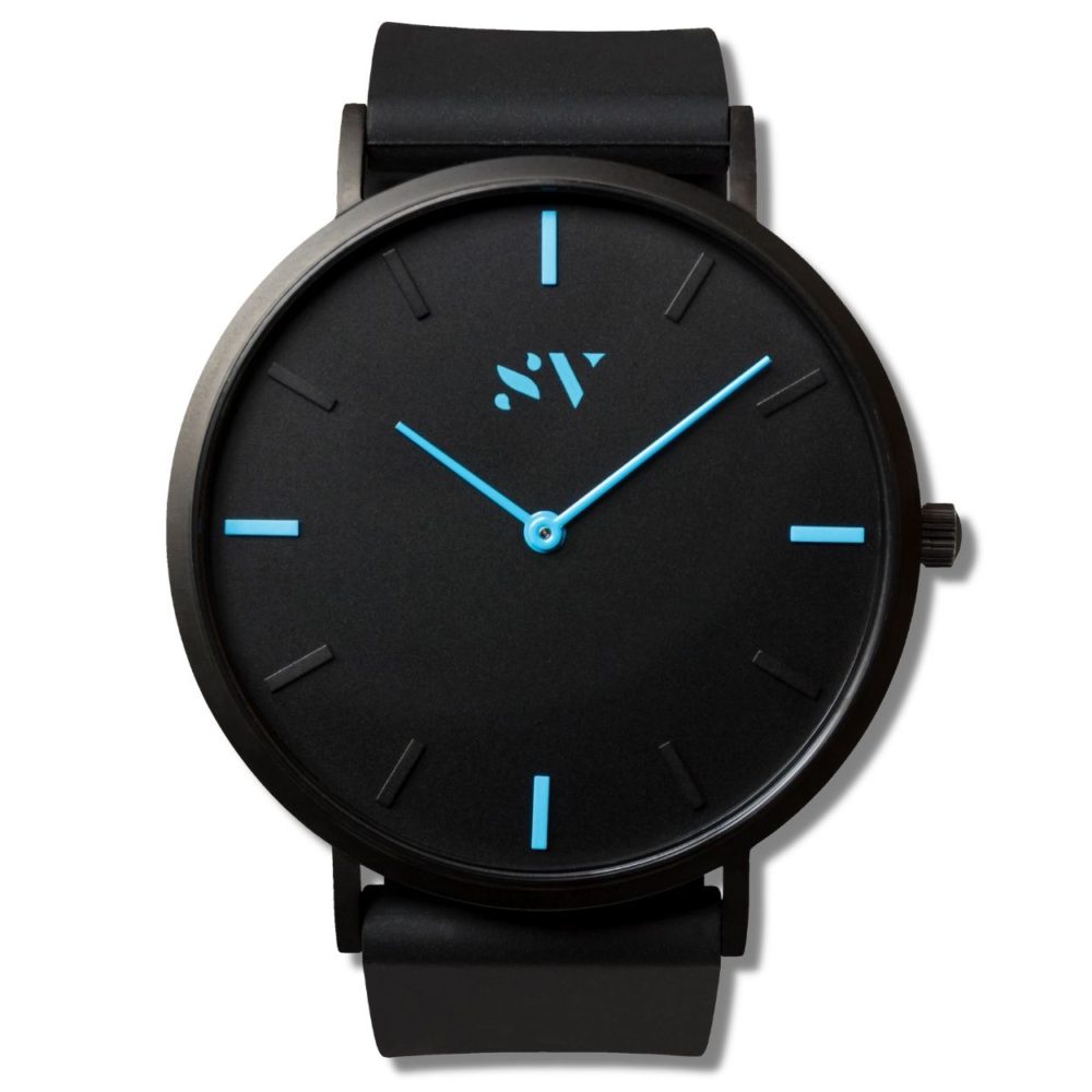 SV Matte Black/Aqua Blue Watch
